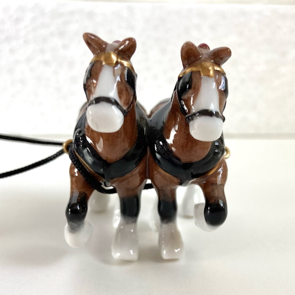 ✨VERY RARE ✨Vintage Retired Retrospect Collectible Budweiser Clydesdales Wagon - Picture 4 of 16